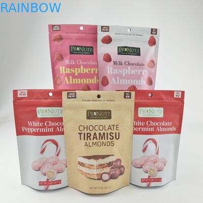 3.5gの食用食品の包装袋のマイラーはジッパーの窓が付いている袋を立てます