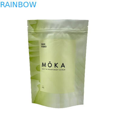 カスタム ロゴ印刷スタンド アップ ジップ ロック式ポーチ海塩/液体石鹸/ボディ スクラブ包装