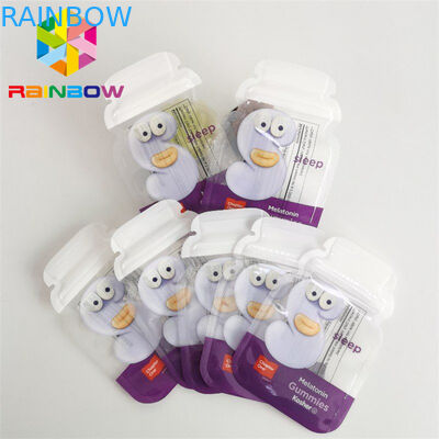 型抜きされた小さい再封可能な臭いの証拠袋 3.5g クッキー マイラーの食糧袋