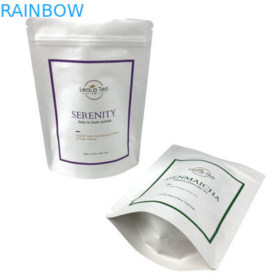 コーヒー茶あなたのロゴの包装の白い曇らされたジップ ロック式袋の臭いの証拠