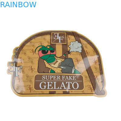 注文の印刷された形状は食用クッキー キャンデーのためのマイラー袋 1g 3.5g 7g 14g 28g を型抜きしました