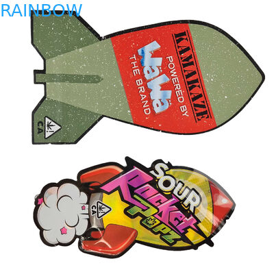 3.5gは臭いの証拠マイラーを袋に入れる習慣を密封した印刷された独特で特別な型抜きされた半端ものが形づけた