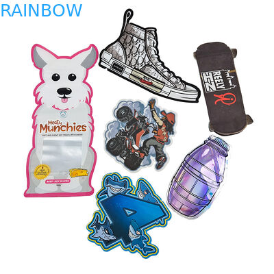 3.5gは臭いの証拠マイラーを袋に入れる習慣を密封した印刷された独特で特別な型抜きされた半端ものが形づけた