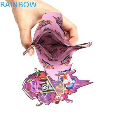 カスタムデザイン 3.5 グラム 7 グラム 14 グラム 28 グラムダイカット袋ジップロック特殊形状チャイルドプルーフカスタム形状マイラースナックバッグ包装