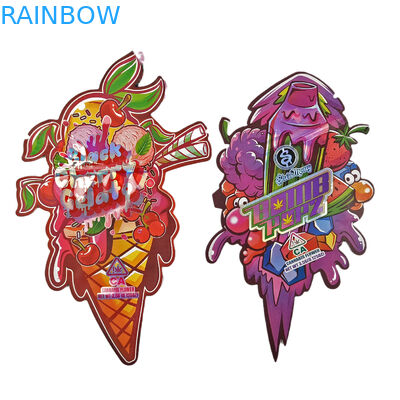 無光沢の軽食マイラーが包装の不規則な形づけられた3.5g 7g 14g 28gを袋に入れる柔らかいタッチは袋を型抜きした