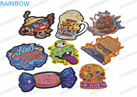 食用のマイラーはジップ ロック式3.5gキャンデーのクッキー袋が付いている型抜きされたpecial定形プラスチック袋を袋に入れる