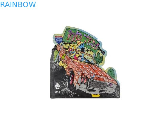 柔らかいタッチプラスチック3.5gマイラーのジッパー ロックはスペシャルの定形デジタル印刷を袋に入れる