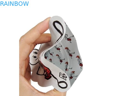 型抜きされた不規則なスペシャルはプラスチック ジップ ロック式ホイルの袋3.5g 7g 14gを形づけた