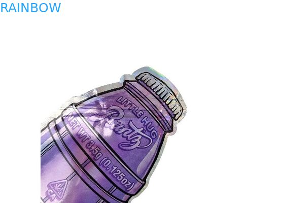 注文の印刷された3.5g 0.125ozの臭いの証拠ジップ ロック式のマイラーは特別な型抜きされた不規則な形を袋に入れる