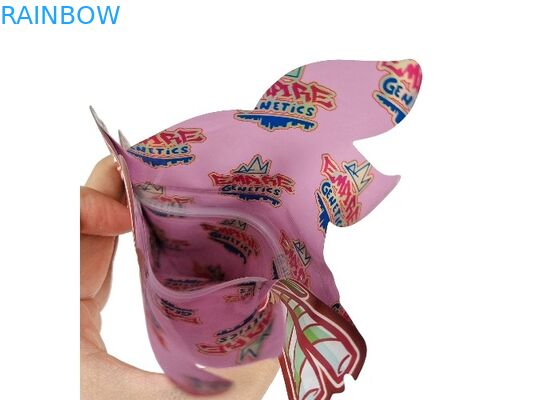 注文のロゴによって印刷されるプラスチック臭いの証拠の袋0.125oz 1ozジップ ロック式の食用のマイラー袋