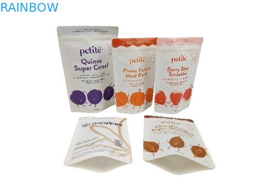 生物分解性の立場の袋はクラフト紙のコーヒー包装袋をカスタム設計する