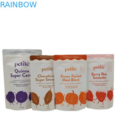 卸売 再開可能なクラフト紙袋 カスタムデザイン 100% 生物分解性 立立ポック ザップロックバッグ付き ドイパック