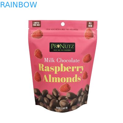 シップロック マイラー バッグ カシューナッツの透明窓付き 再閉塞可能なプラスチックシッパー スタンドアップシッパー バッグ