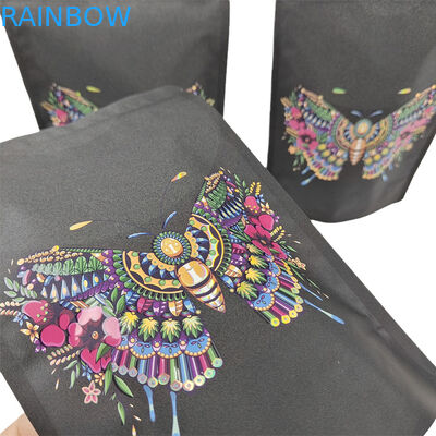 オーダーメイド 再開可能なマイラーバッグ スタンドアップクラフト紙包装バッグ 植物用 生物分解性 紫外線スポット付きジッパーバッグ