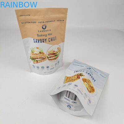 カスタムラミネートアルミホイルジップロックバッグ スタンドアップポーチ マット レッドパッケージングポーチ