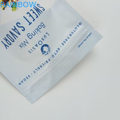 カスタムラミネートアルミホイルジップロックバッグ スタンドアップポーチ マット レッドパッケージングポーチ