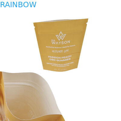 ホットセール カスタムデザイン プリント 生物分解可能 スタンドアップ クラフト紙袋 環境に優しいゴミ菓子 梱包