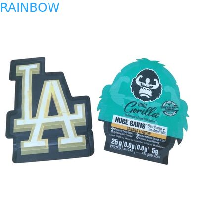 カスタムプリント 防子シップロック ホログラフィック 切断式 マイラー バッグ 3.5g 特殊形 ゴミ菓子 食用包装袋