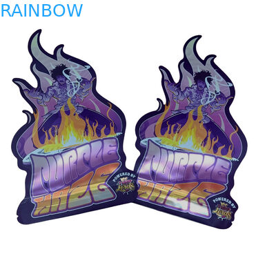 カスタムプリントマットソフトタッチバッグ 3.5g マイラーバッグ デジタルプリントホログラム 切断式マイラージップロックバッグ