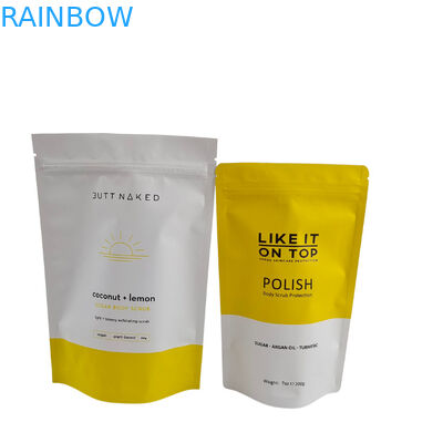 マットプリント 閉塞式 包装 バッグ  Zip Lock プラスチック 浴場 塩 身体 スクロール 立体 ザック ザック付き