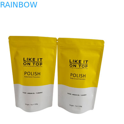 マットプリント 閉塞式 包装 バッグ  Zip Lock プラスチック 浴場 塩 身体 スクロール 立体 ザック ザック付き