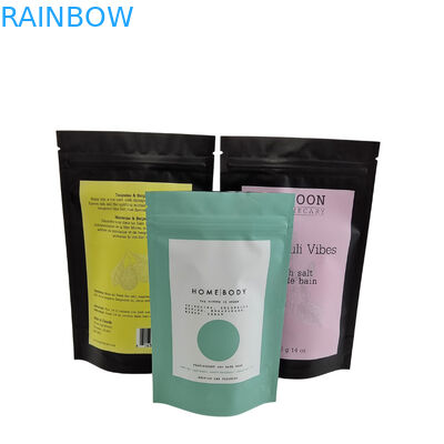 オーダーメイド ロゴ プリント シープロック ポケット ボディ スクラブ 石けん バス爆弾 梱包 アルミニウム フォイル ポケット プラスチック シープ バス塩袋