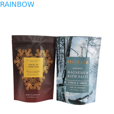 オーダーメイド ロゴ プリント シープロック ポケット ボディ スクラブ 石けん バス爆弾 梱包 アルミニウム フォイル ポケット プラスチック シープ バス塩袋