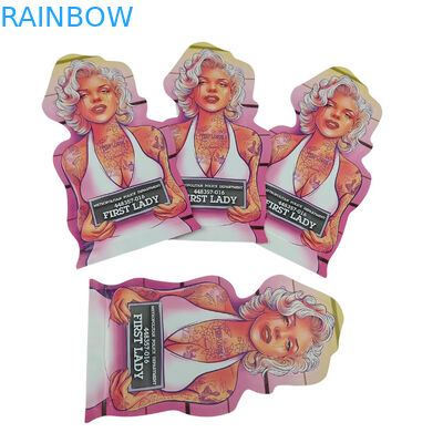 カスタムプリント形 ミニマイラーバッグ 1g 3.5g 7g 14g 28g キノコ 子供耐臭 柔らかい触覚 カーリ パック マイラーバッグ