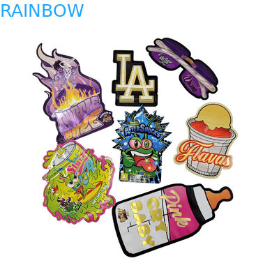 3.5g カスタマイズされたパッケージングとロゴの印刷 特別なユニークな形内印刷 ホログラフィック 切断されたマイラーバッグ