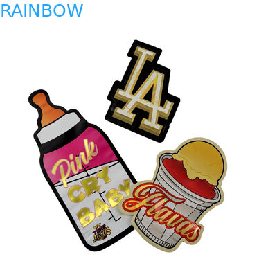 3.5g カスタマイズされたパッケージングとロゴの印刷 特別なユニークな形内印刷 ホログラフィック 切断されたマイラーバッグ