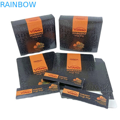 豪華紙 カードボルト ハチミツボトル 包装 黒色 エレガント 波紋型 ハチミツ箱 包装