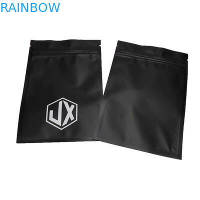 マットブラック 3 面シールケーブルUSB ザイプ付きプラスチック包装袋