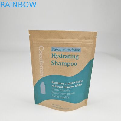 スタンドアップ ザイパー クラフト ブラウン 紙 熱密閉 食品 貯蔵 ドイパック 包装 袋 透明窓付き