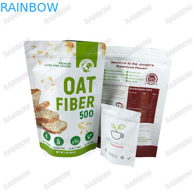 生物分解性袋 カスタム クラフト紙 スタンドアップ 袋 再閉可能 ゼップロック タンパク質 粉末 バッグ