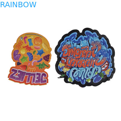 カスタム印刷ソフトタッチホログラフ 切断型 不正形 特殊形 プラスチックジッパー マイラー食品包装袋