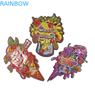 カスタム印刷 3.5g 7g 14g 28g 特殊形 防臭食品 キャンディバッグ 切断式マイラー袋