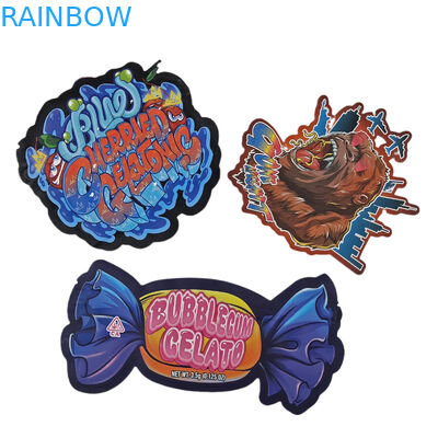 カスタム デジタル プリント ダイカット 不規則 3.5g バッグ 特殊 形 食品 プラスチック シープロック 梱包 マイラー バッグ