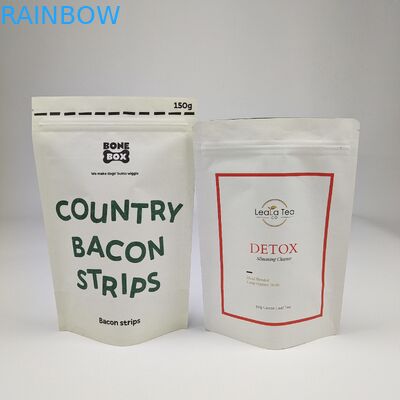 カスタム印刷食品包装バッグ 臭いを防ぐ Ziplock クラフト紙 スタンドアップバッグ ザイパーと窓