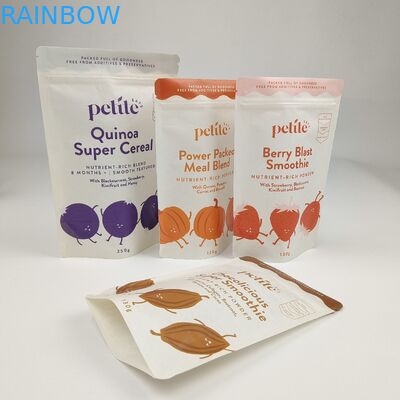 カスタム印刷食品包装バッグ 臭いを防ぐ Ziplock クラフト紙 スタンドアップバッグ ザイパーと窓