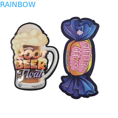 3.5g 7g カスタムプリント 特別 切断 不規則 形状 マイラー バッグ 防臭 ザイパー スナック 包装 マイラー バッグ