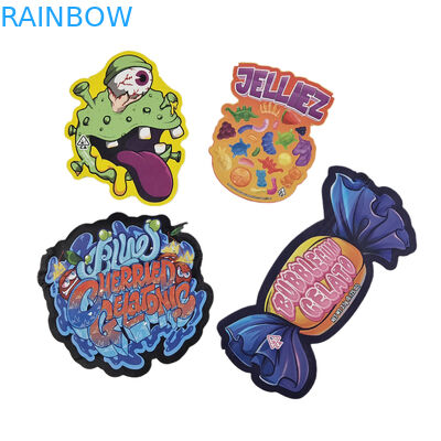 カスタム 切断 プラスチック プリント ロゴ 匂いが しない 3.5 食用 食品 包装  Ziplock 食用 スナック マイラー バッグ