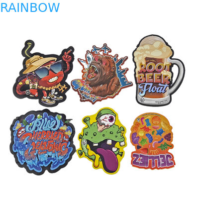 臭いを防ぐカスタム印刷 3.5g ユニークな特殊形 不正形食品パッケージ 切断袋 シップロック マイラー袋