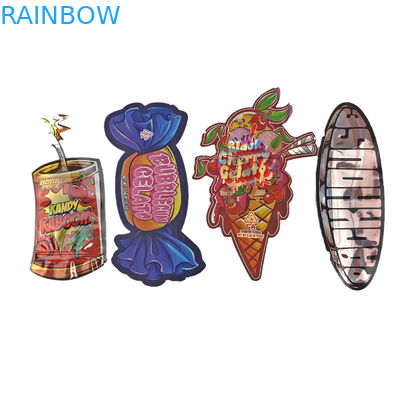 3.5g カスタムプリント マイラー袋 不正形型 切断型 シープロック袋 スナック・クッキー・キャンディ用の包装袋