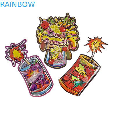 不規則な形状の包装 シップロックホログラフフィルム3.5g 臭いを防いで切断されたマイラーバッグ