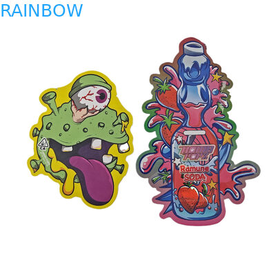 不規則な形状の包装 シップロックホログラフフィルム3.5g 臭いを防いで切断されたマイラーバッグ