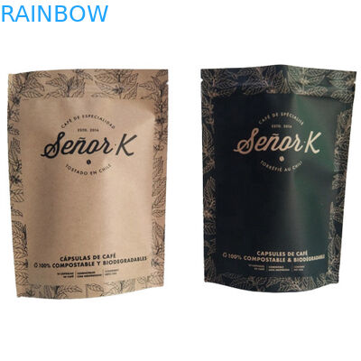 フラットボトムバッグ 食品包装フィルム シンプルホワイト印刷 トップ 空気バルブで満たす