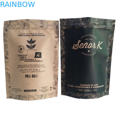 フラットボトムバッグ 食品包装フィルム シンプルホワイト印刷 トップ 空気バルブで満たす