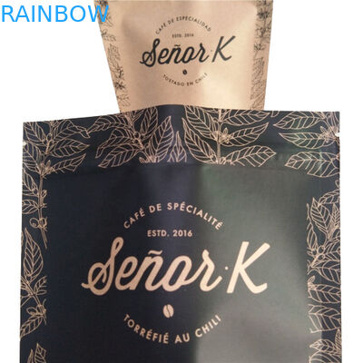 フラットボトムバッグ 食品包装フィルム シンプルホワイト印刷 トップ 空気バルブで満たす