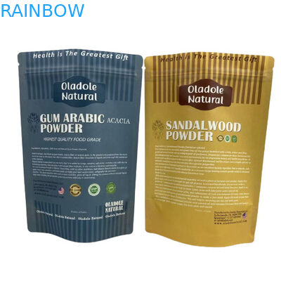 クラフトブラウン紙 スナックバッグ 梱包 スタンドアップ ポケット ゼッパー付き フラットボタン