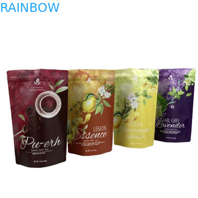 食品グレード スタンドアップ ポッチ バッグ プラスチック オーダーメイド 薄膜 茶包装用 マット仕上げ